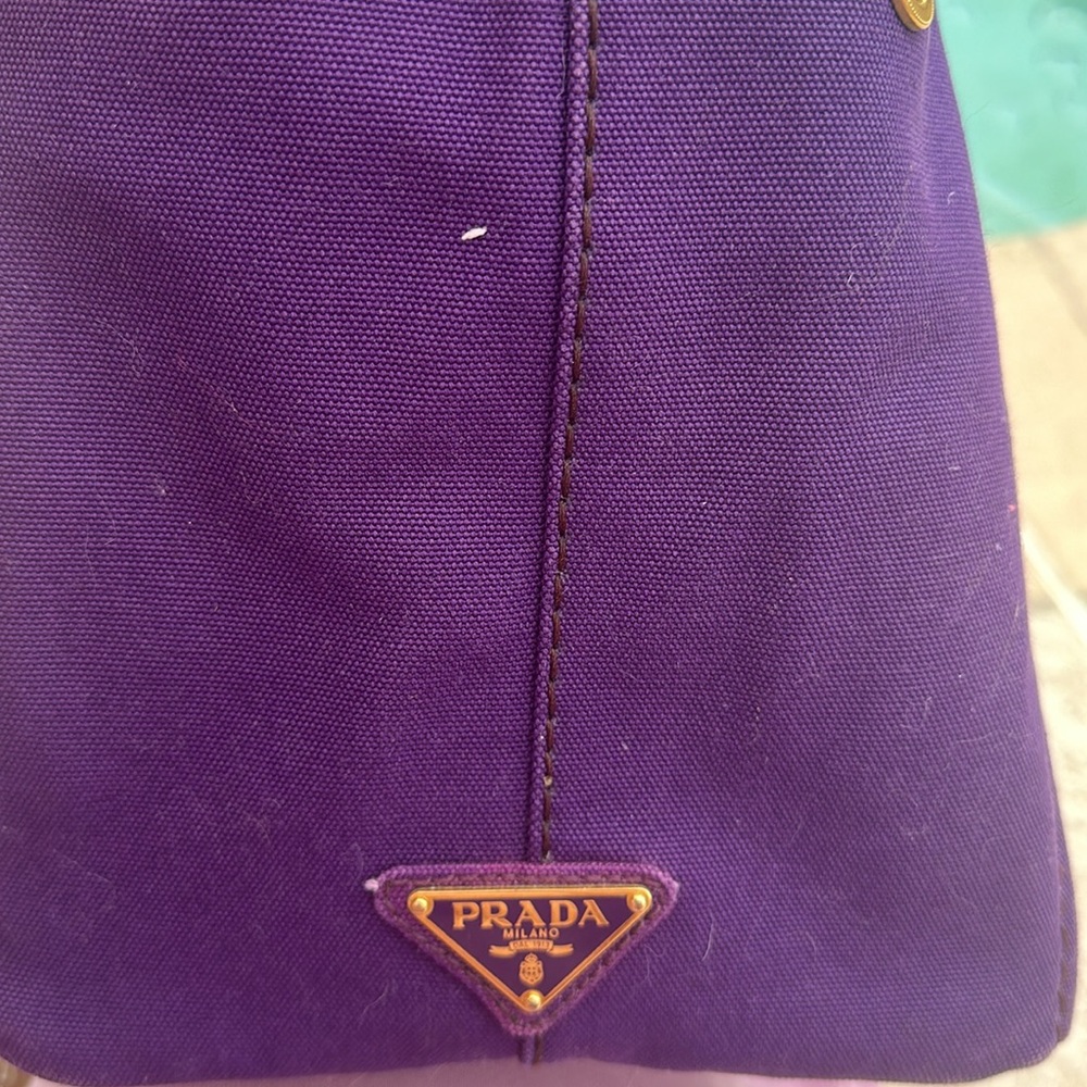 Beautiful RARE purple denim PRADA Canapa 3400 retail! - Picture 3 of 10